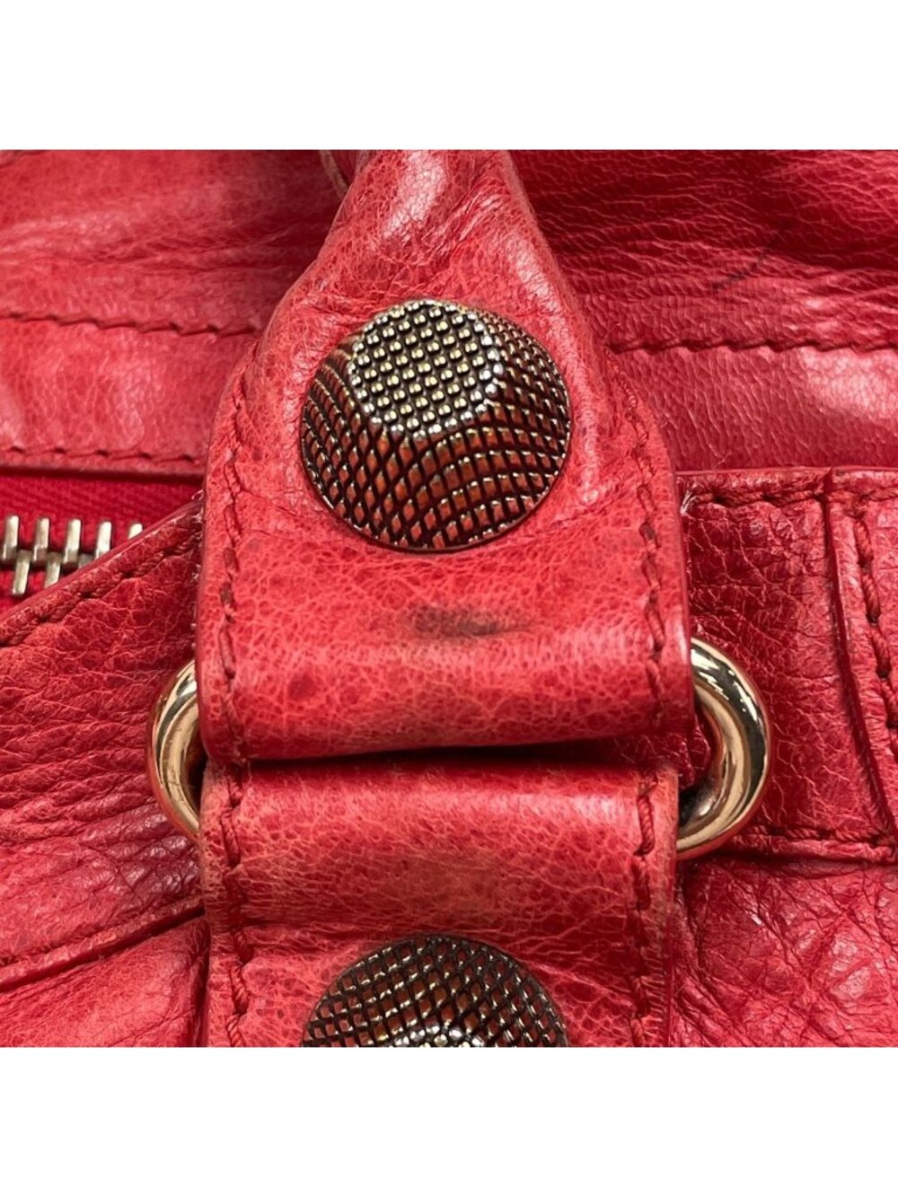 Balenciaga the Giant Part Time 2-Way Shoulder Bag Leather Red - Picture 5 of 12